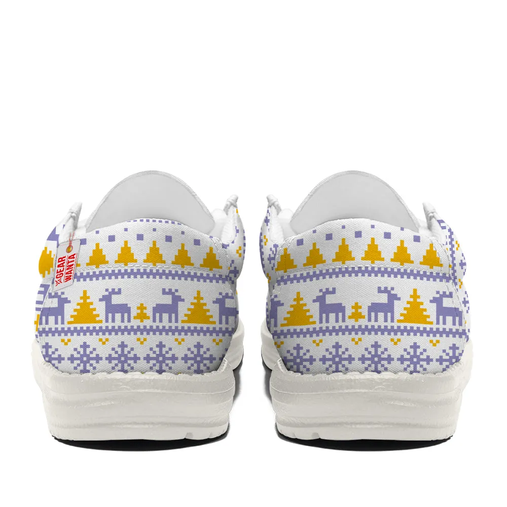 Daisy Duck Christmas Ugly Canvas Loafer Shoes