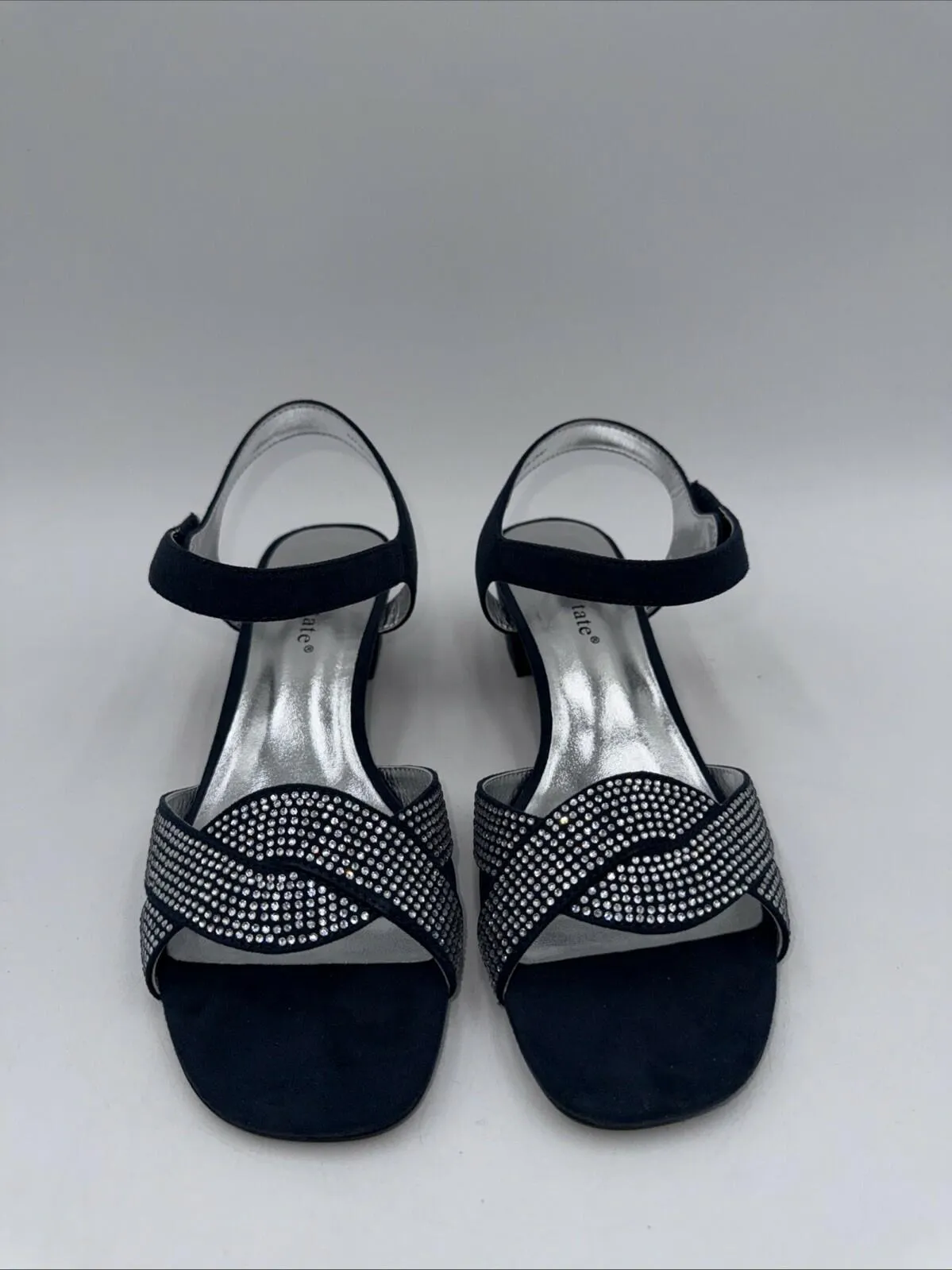 David Tate Women’s Dress Sandal Rain Navy Nova Suede Leather Size 8 M
