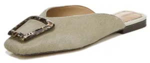 Detail Lavina Fashion Leather On Mules Friendly assistance Buckle Sam Squared Specialty items Sage Toe Slip Edelman