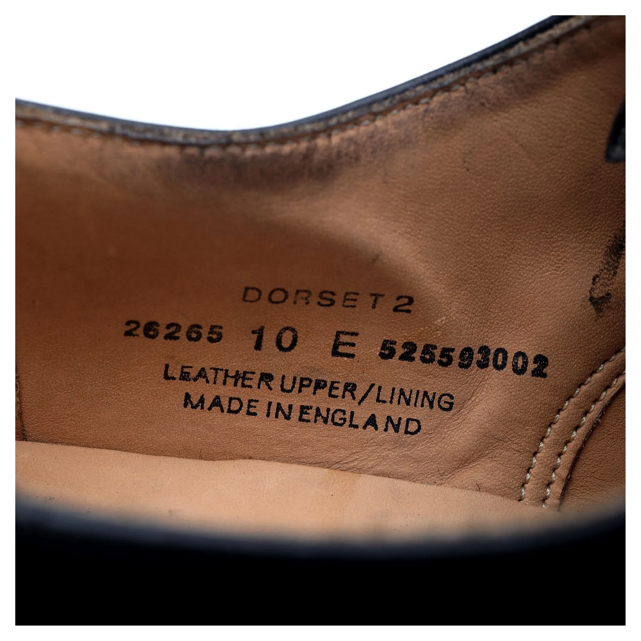 'Dorset 2' Black Leather Oxford UK 10 E