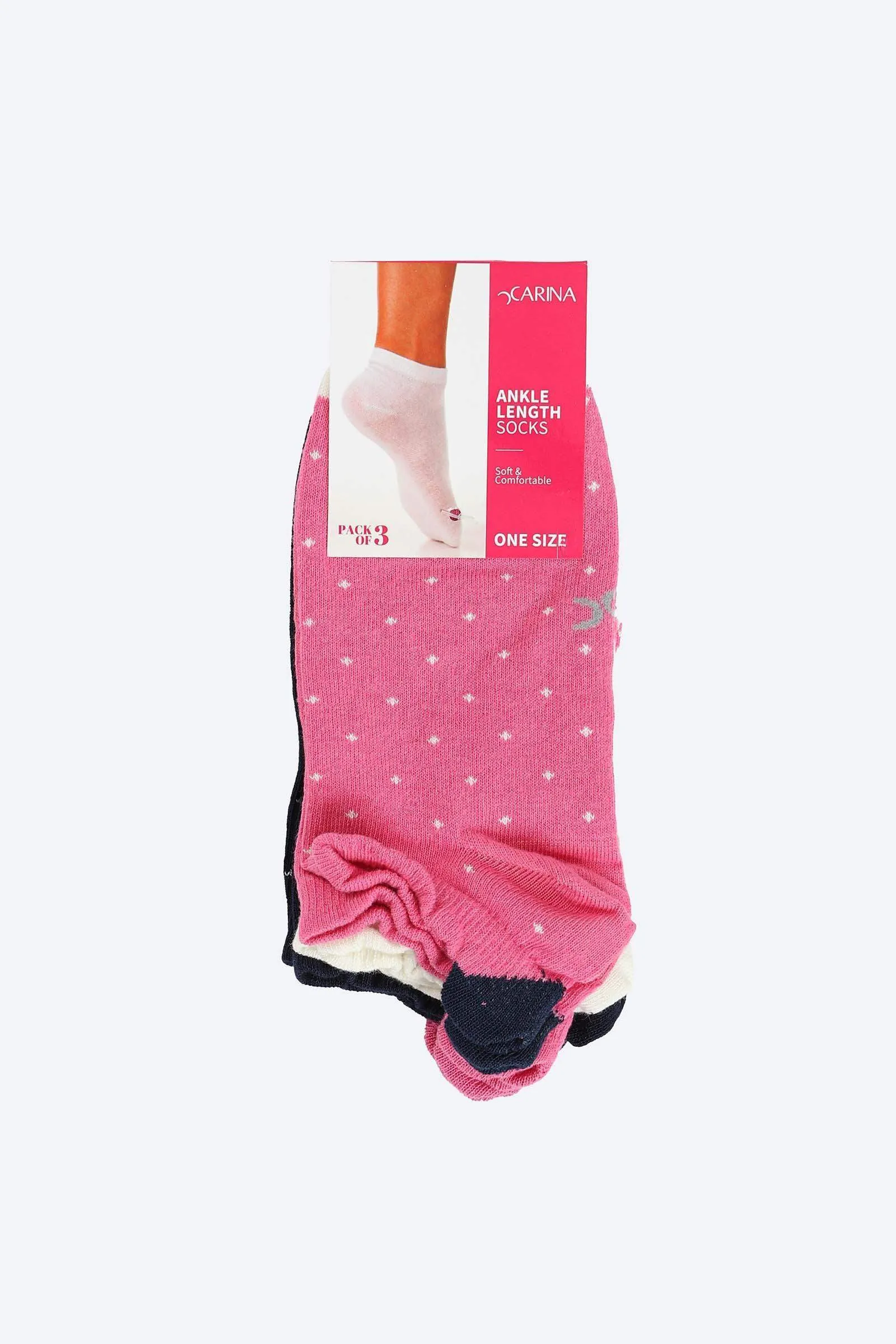 Dotted Colored Socks - 3 Pairs