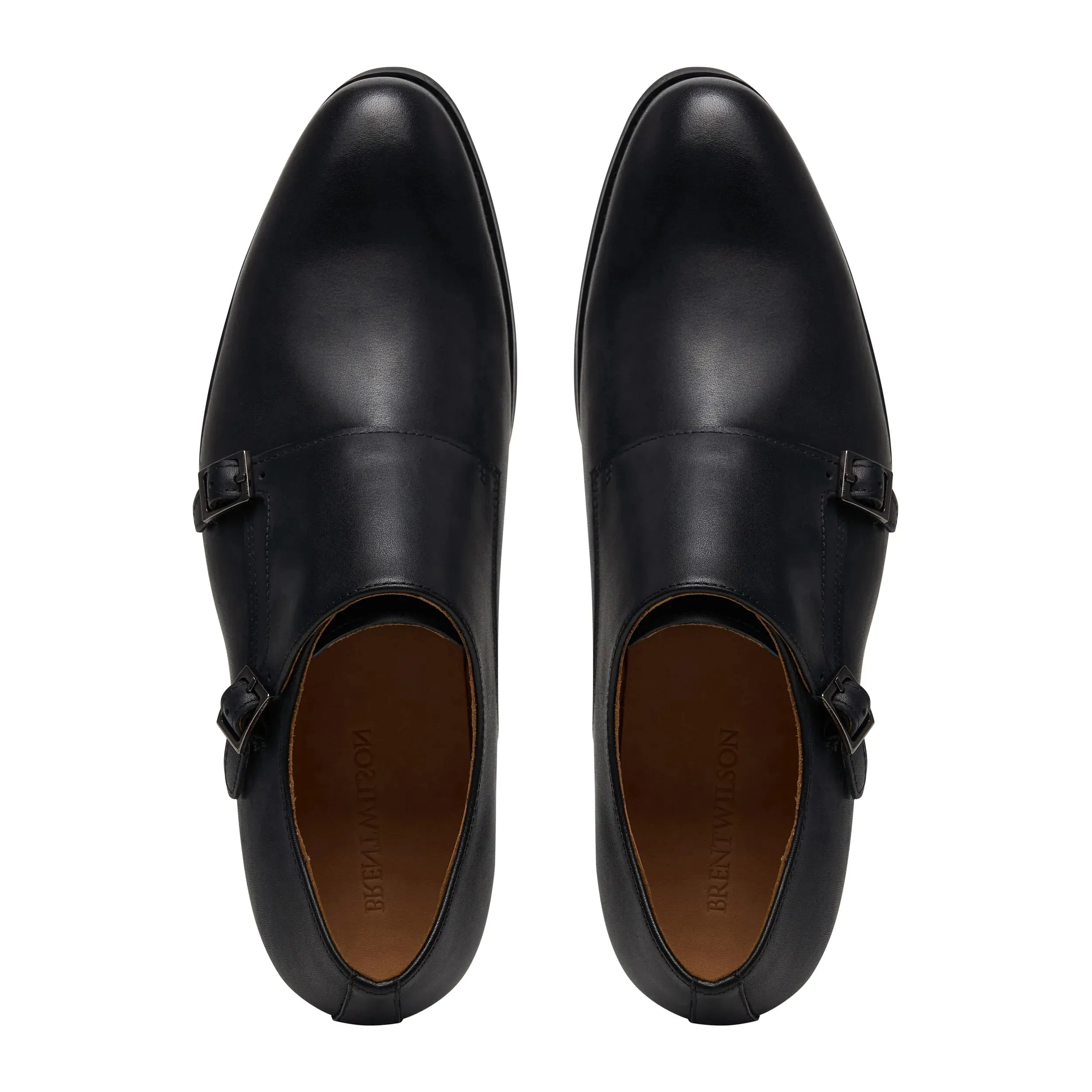 Double Monk Shoe - Black Leather