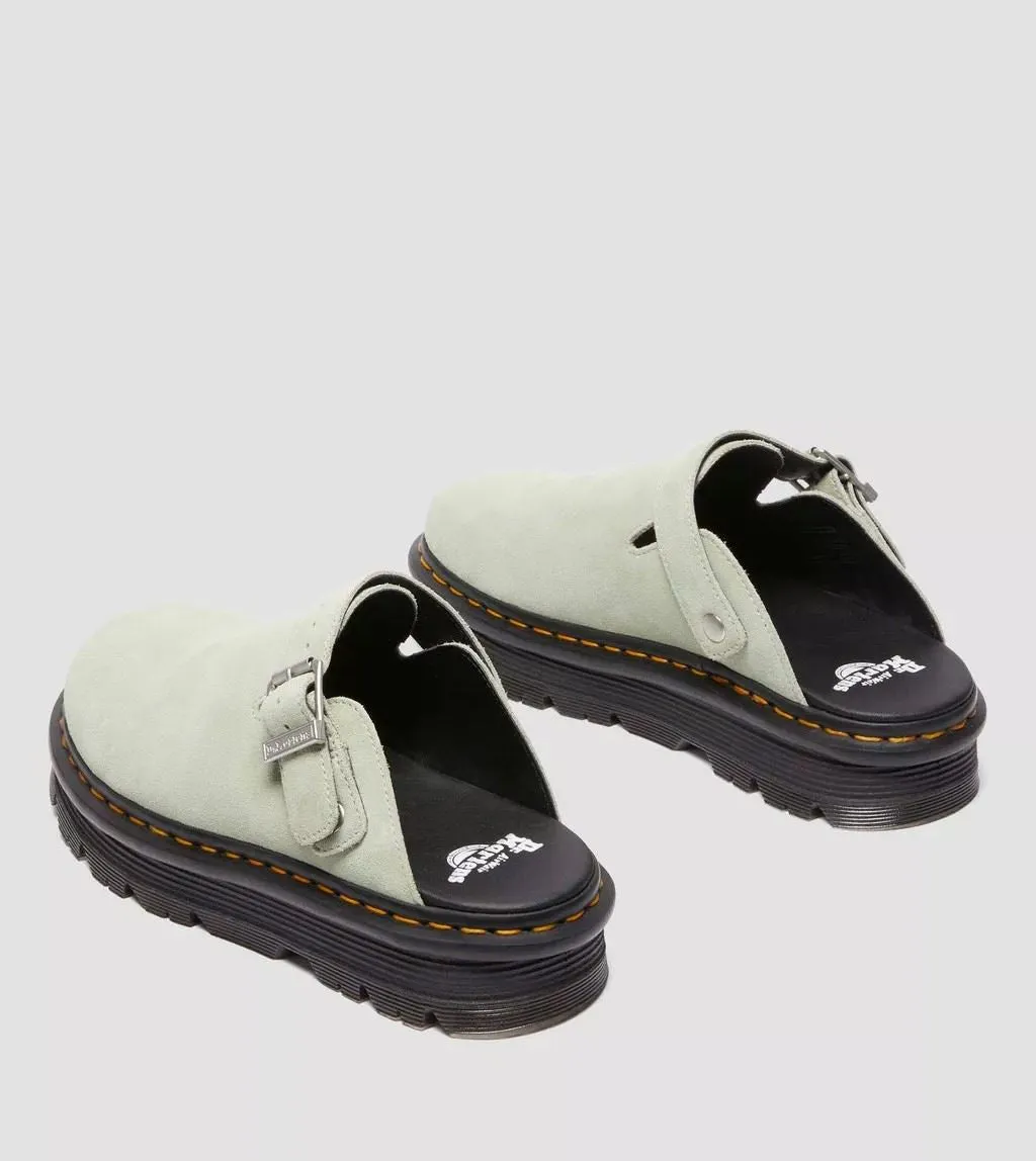 Dr. Martens Zebzag EH Suede Sage Green Mule