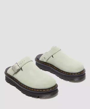 Dr. Martens Zebzag EH Suede Sage Green Mule