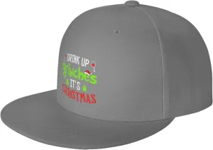 Drink Up Grinches It s Christmas Baseball Cap for Men Women Snapback Hat Adjustable Flat Bill Hats