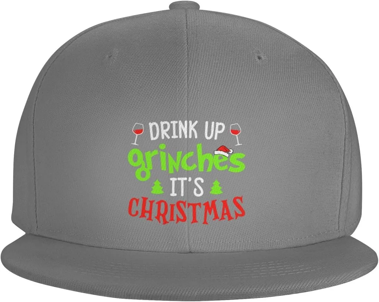 Drink Up Grinches It s Christmas Baseball Cap for Men Women Snapback Hat Adjustable Flat Bill Hats