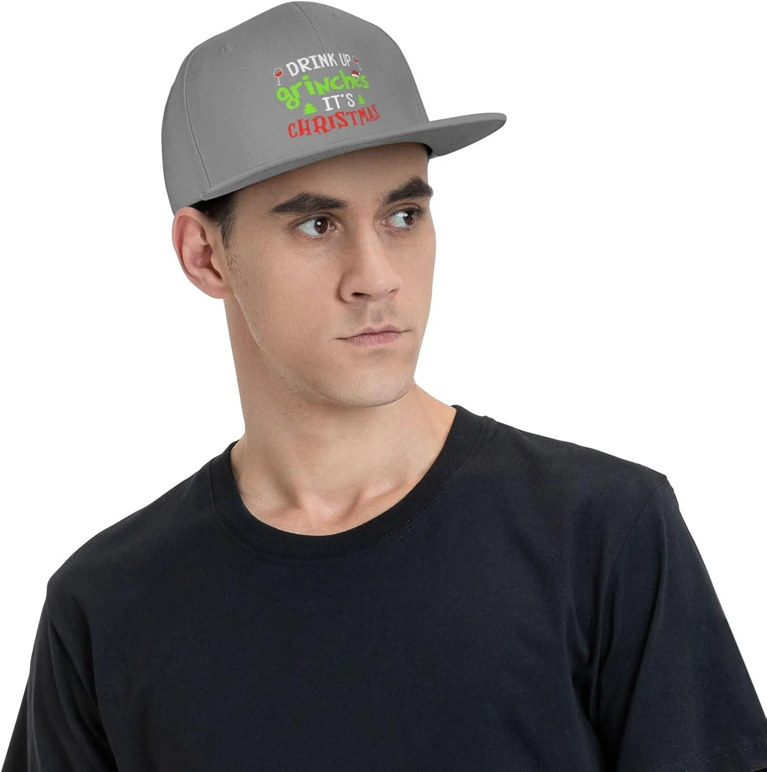Drink Up Grinches It s Christmas Baseball Cap for Men Women Snapback Hat Adjustable Flat Bill Hats