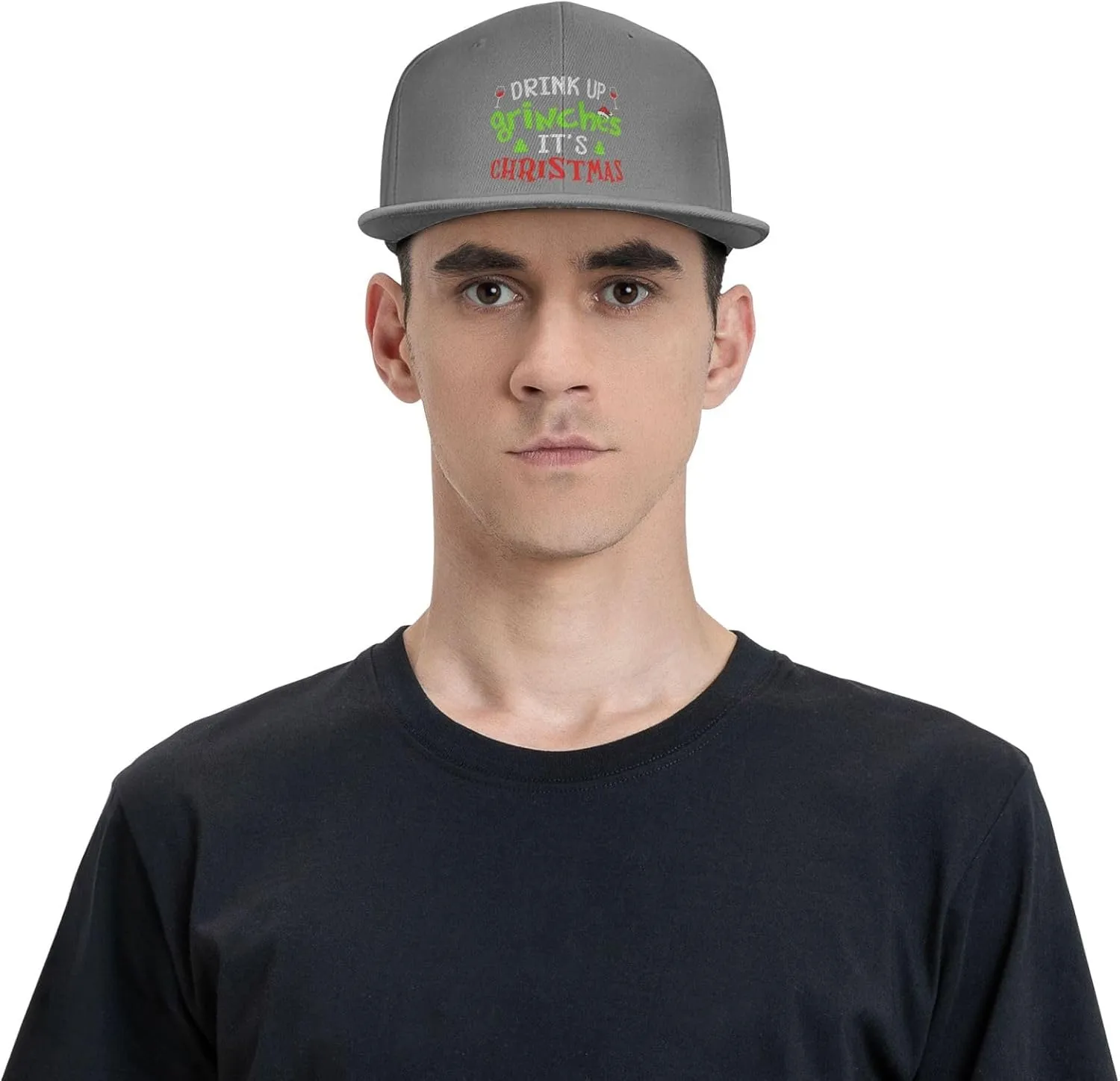 Drink Up Grinches It s Christmas Baseball Cap for Men Women Snapback Hat Adjustable Flat Bill Hats
