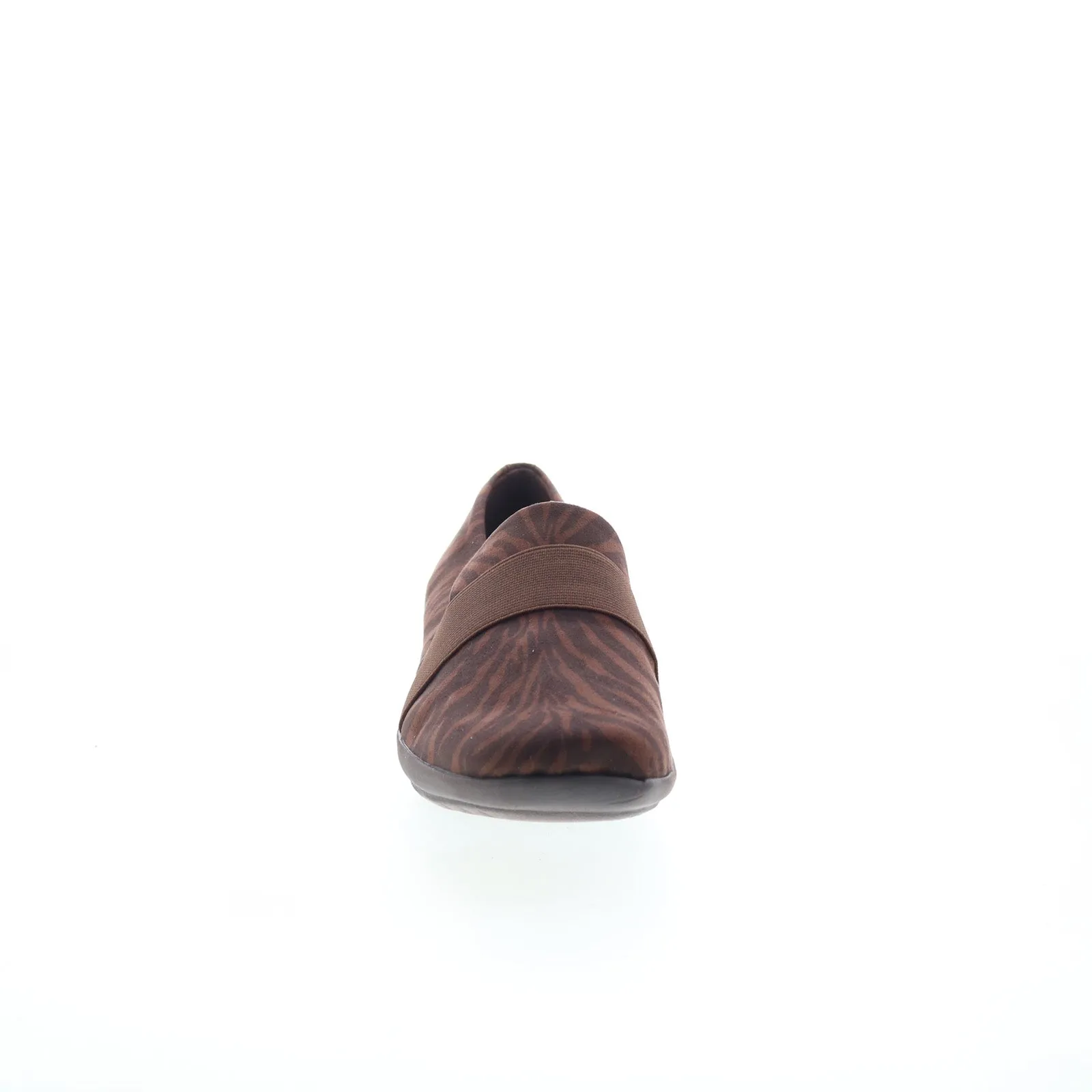 Easy Spirit Audrey 2 SEAUDREY2 Womens Brown Wide Canvas Loafer Flats Shoes