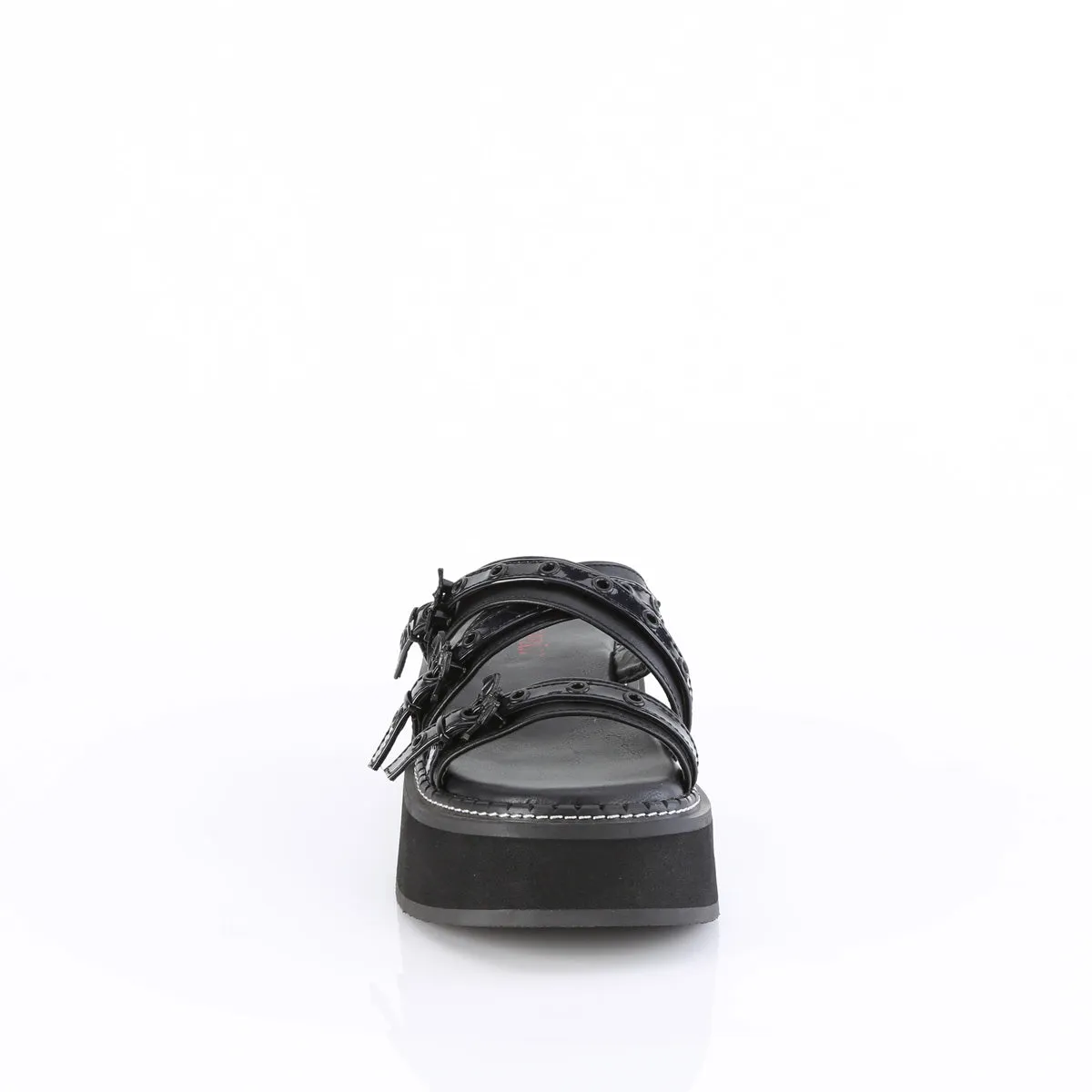 EMILY-07 - Blk Vegan Leather-Holo Pat
