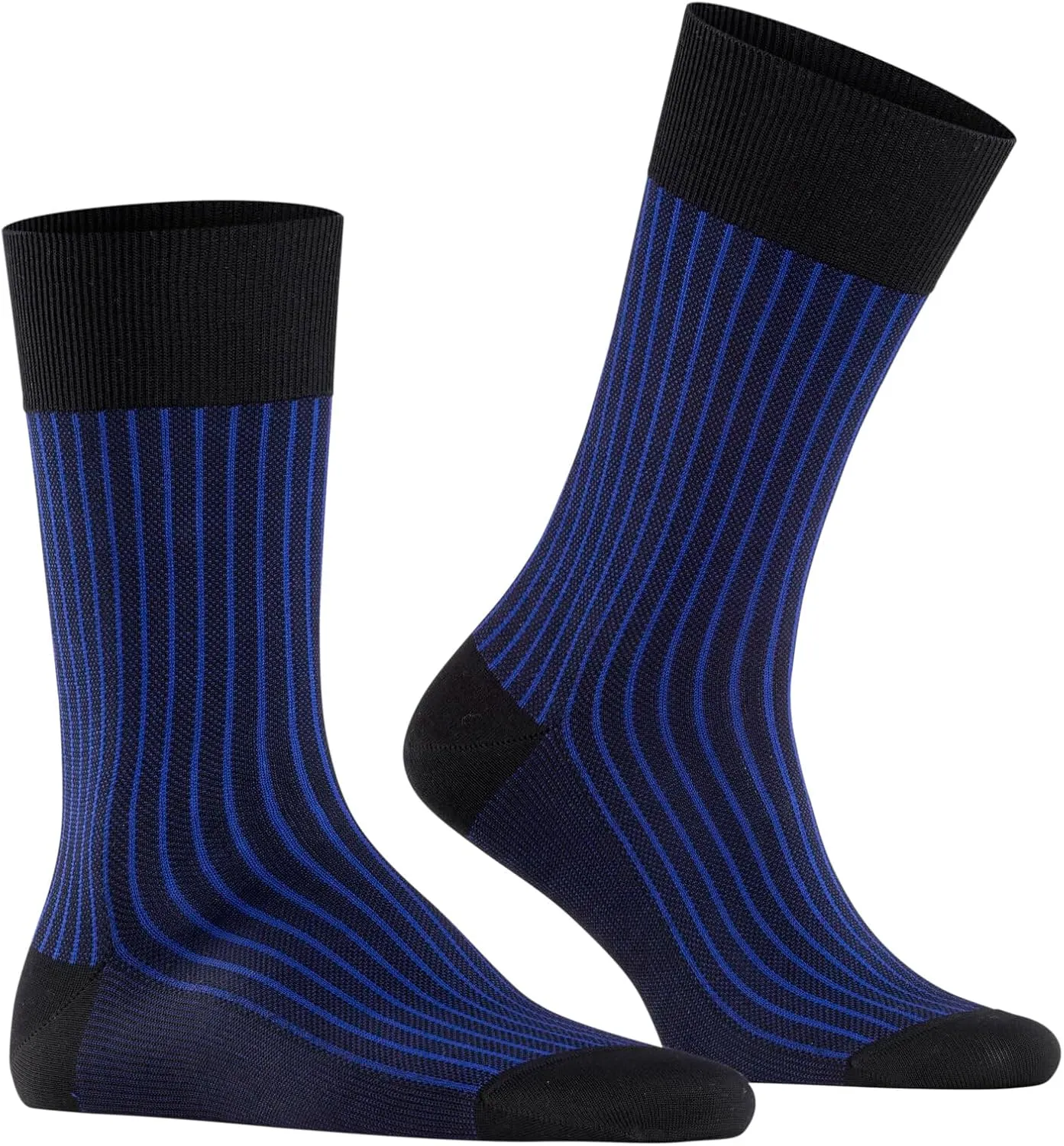 FALKE Men's Oxford Stripe Dress Socks, 1 Pair
