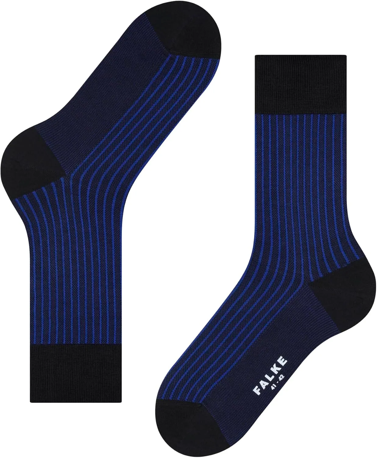 FALKE Men's Oxford Stripe Dress Socks, 1 Pair