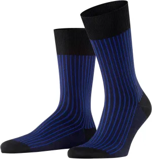 FALKE Men's Oxford Stripe Dress Socks, 1 Pair