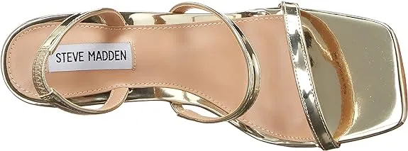 Fashion Automated Gracey Steve Stiletto Gold Toe Heeled Square Energy-efficient Sandals On Slip Open Madden
