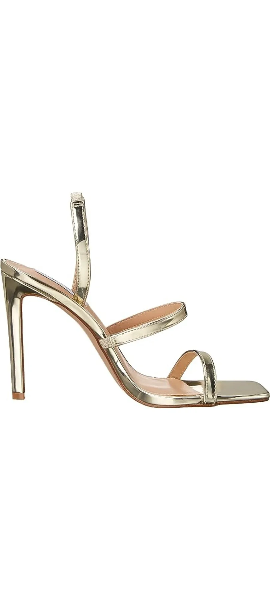Fashion Automated Gracey Steve Stiletto Gold Toe Heeled Square Energy-efficient Sandals On Slip Open Madden