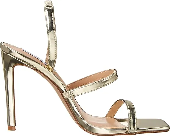 Fashion Automated Gracey Steve Stiletto Gold Toe Heeled Square Energy-efficient Sandals On Slip Open Madden