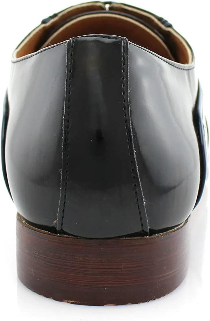 Ferro Aldo Men’s Classic Vegan Leather Lace-Up Oxford Formal Dress Shoes