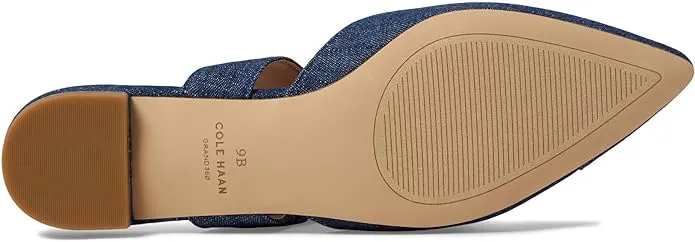 Flat Buckle Classic Pointed Cole Denim Slip On Get it before it's Leather Vandam Toe Timely resolution Mules Haan