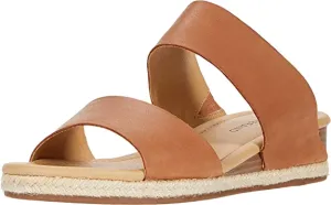 Footbed Wyntor Lucky Wedge Wi-Fi-enabled Heeled Leather Latte Brand Brown On Sandals Slip Premium at a great