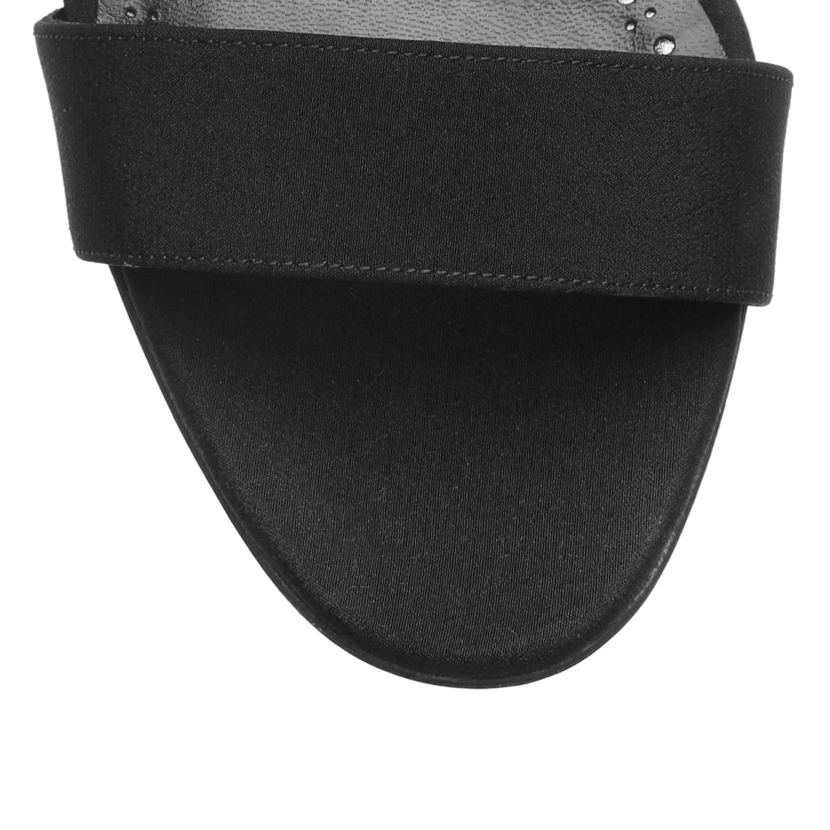 Gable Jewel 90 black crepe mule sandals