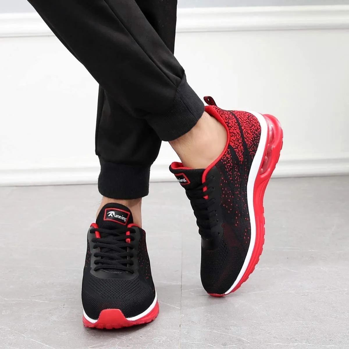 GANNOU Men's Athletic Running Shoes Fashion Sport Gym Jogging Tennis Fitness Sneaker (US 7-12.5)
