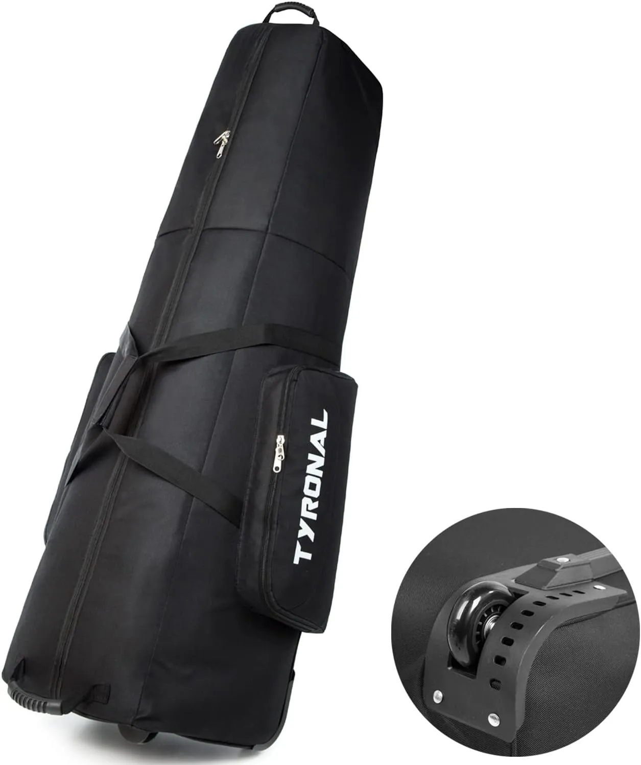 Golf Travel Bag - Padded Golf Club Travel Bag with Wheels,600D Polyester Oxford Wear-Resistant Golf Travel Case for Airlines, Lockable Zipper Universal Size.