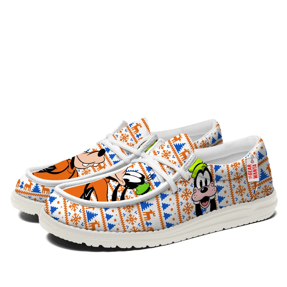 Goofy Christmas Ugly Canvas Loafer Shoes