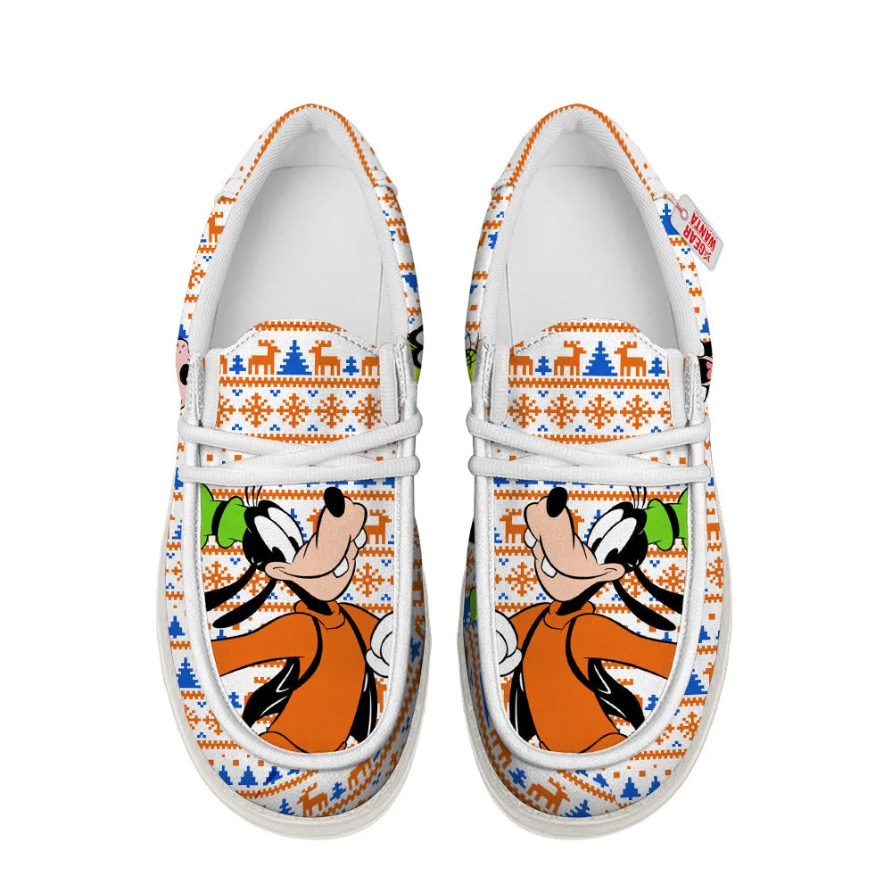 Goofy Christmas Ugly Canvas Loafer Shoes