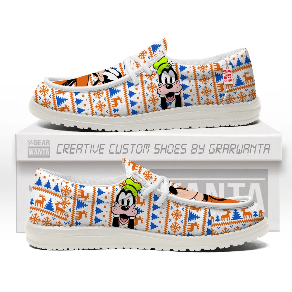 Goofy Christmas Ugly Canvas Loafer Shoes