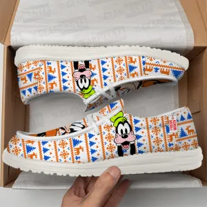 Goofy Christmas Ugly Canvas Loafer Shoes