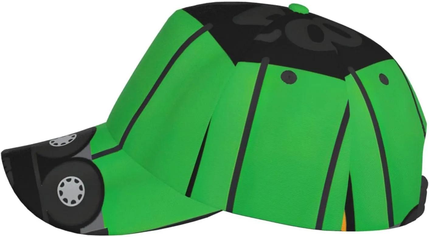 Green and White Piano Keys Stylish Outdoor Gear Baseball Cap,Fashion Accessory for All Seasons and Activities