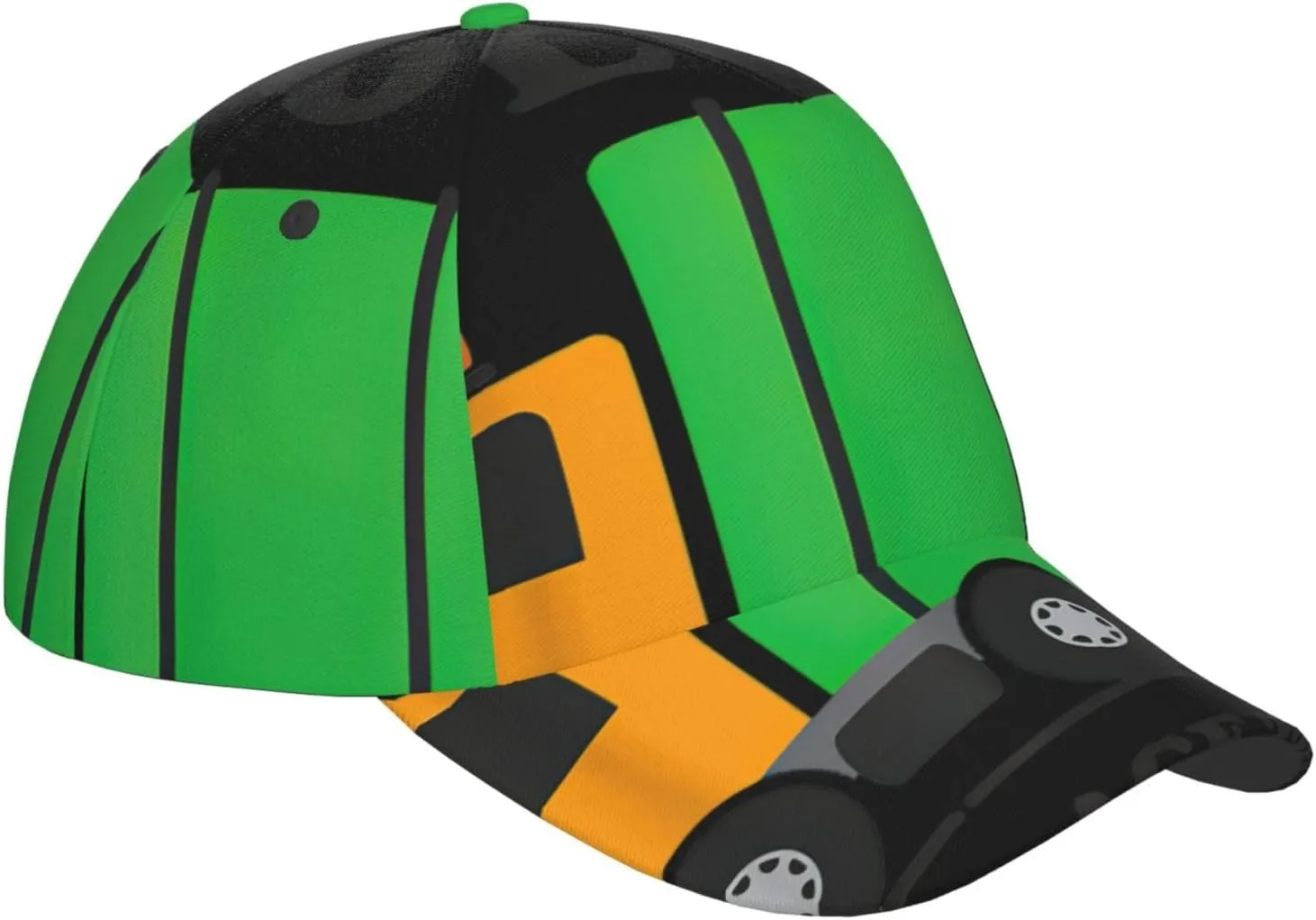 Green and White Piano Keys Stylish Outdoor Gear Baseball Cap,Fashion Accessory for All Seasons and Activities