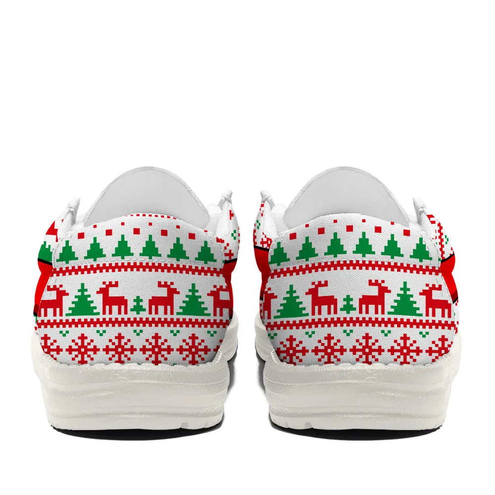 Grinch Christmas Ugly Canvas Loafer Shoes