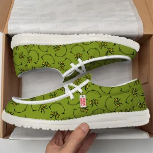Grinch Pattern Canvas Loafer Shoes