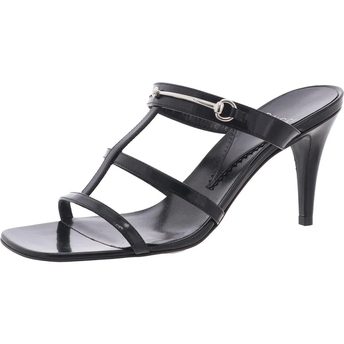 Gucci Womens Strappy Leather Mule Sandals