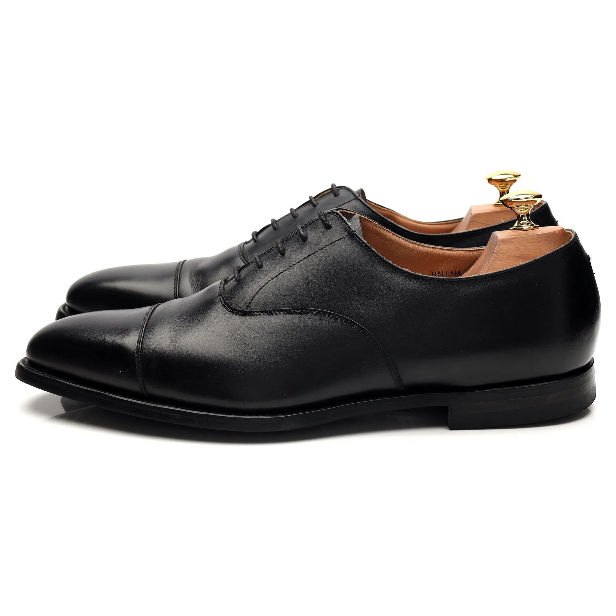 'Hallam' Black Leather Oxford UK 10 E