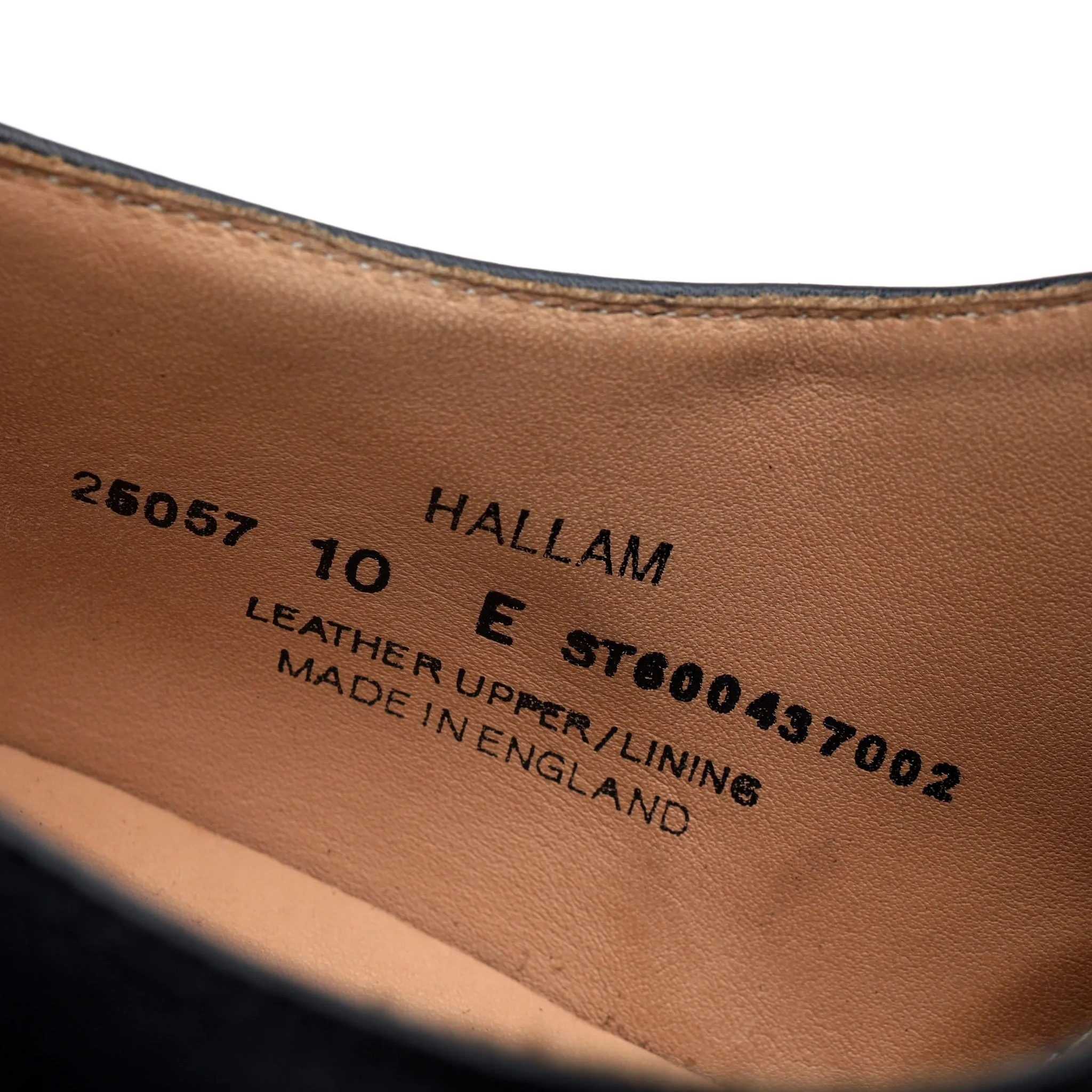 'Hallam' Black Leather Oxford UK 10 E