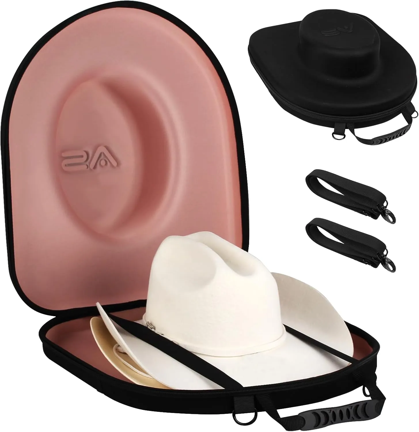 Hat Box for Travel-Crush Proof Hat Travel Case for Cowboy Hats Holder Storage Box Organizer Cap Carrier with Adjustable Carry Strap