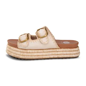 Herana 2 Band Flatform Slide Sandal in Ivory