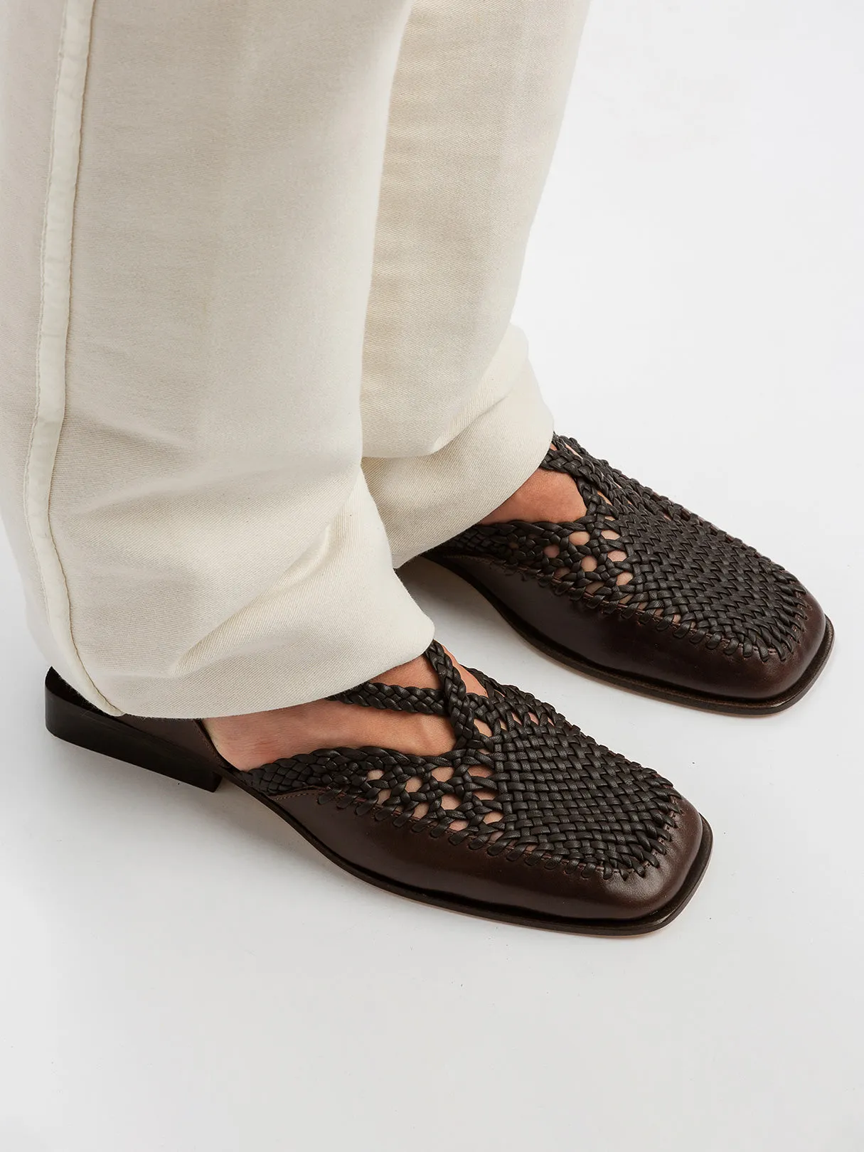 HEREU Talaia Mule Dark Brown