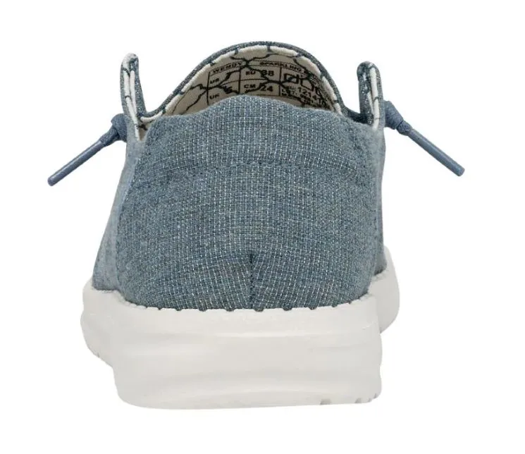 Hey Dude Sparkling Blue Stone Wendy Canvas Womens Shoes 121410711