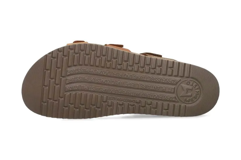 'Hyacinta' women's strap slide sandal - brown