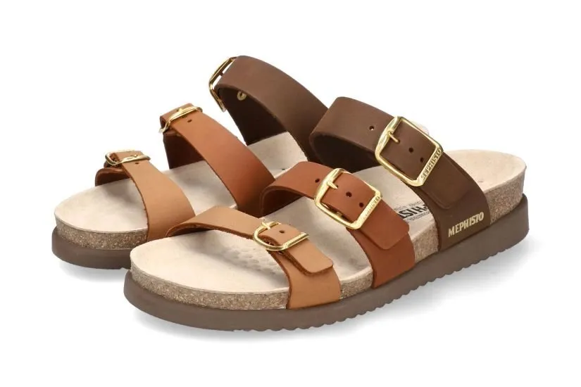 'Hyacinta' women's strap slide sandal - brown