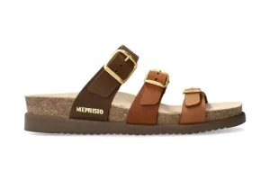 'Hyacinta' women's strap slide sandal - brown