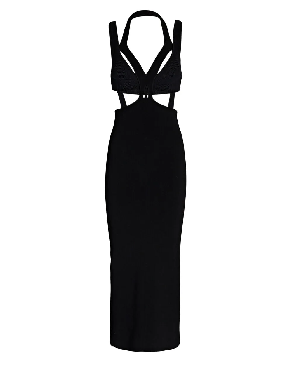 Interlink Cut-Out Knit Midi Dress