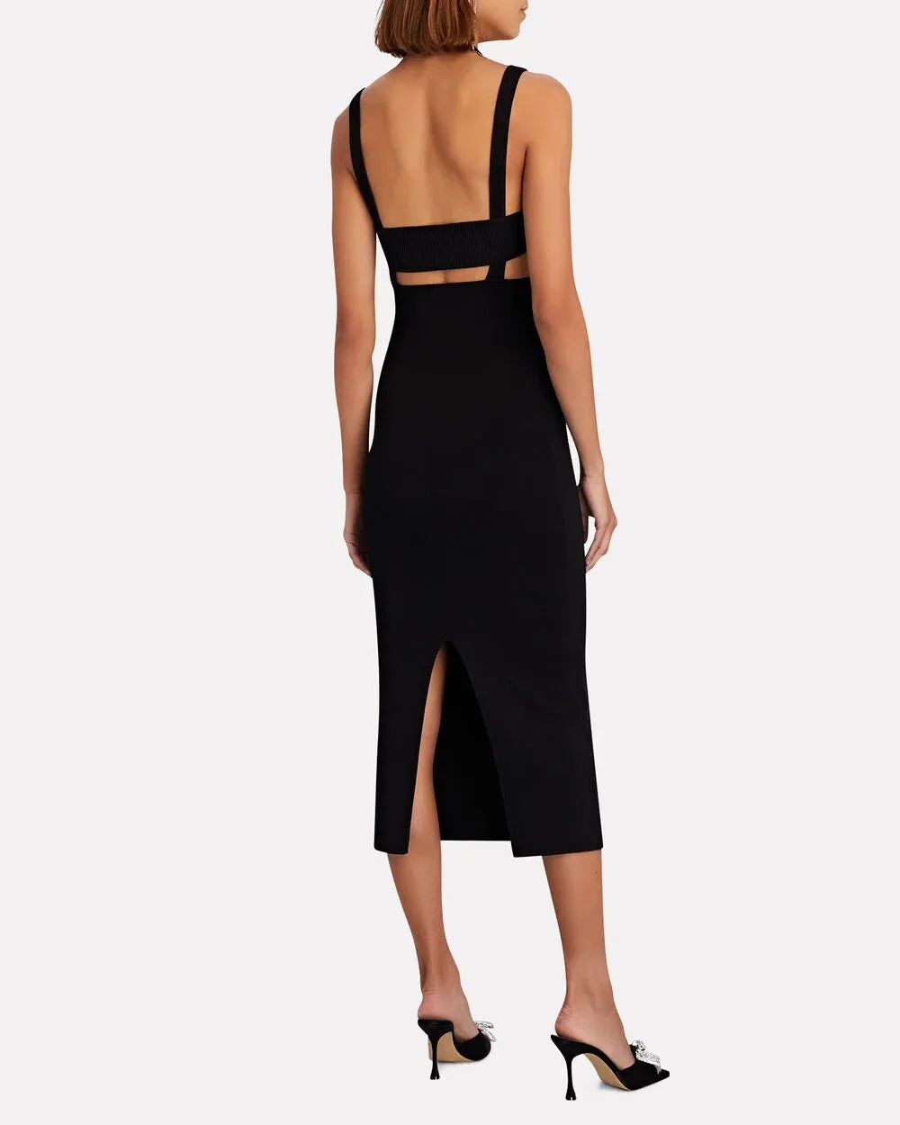 Interlink Cut-Out Knit Midi Dress
