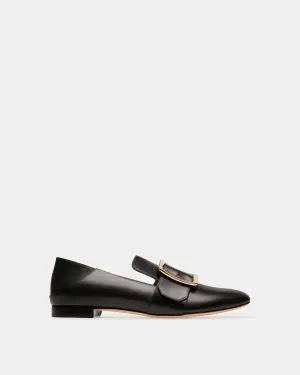 Janelle Leather Slippers In Black