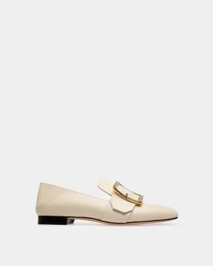 Janelle Leather Slippers In Bone