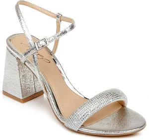 Jewel Badgley Mischka Earlene Strappy Block Heel