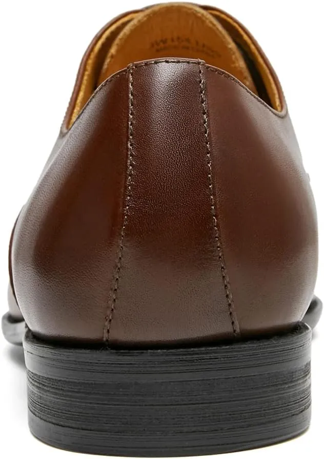 Journey West Mens Dress Shoes with Genuine Leather in Cap-Toe Business Oxford Formal Wedding Shoes for Men